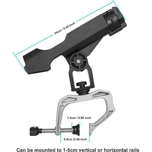 Fishing Rod Holder, Fishing Boat Rods Holder, Fishing Rod Racks with 360 Degree Adjustable Large Clamp