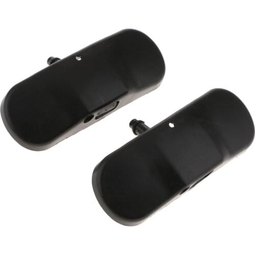 Pair Black Windshield Washer Wiper Spray Nozzle For VW Tiguan 5N 2008-2014