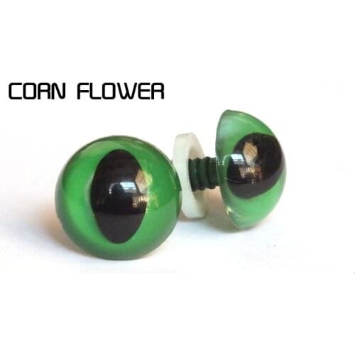 Green cat eyes with washer for doll accessories-50pcs 18mm plastic safety toy eyes