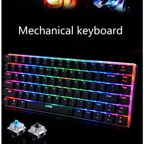 Ajazz AK33 82 Keys Mechanical Keyboard Russian/English Layout Gaming Keyboard Programmable Wired Gaming Mouse Multicolor