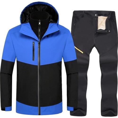 Ski Suit Men Windproof Waterproof Snowboarding Jackets Thick Warm Snow Clothes Winter Hot Ski Equipment Ski Jacket And Pants Set