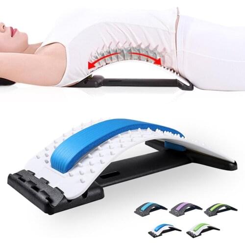 Back Massager Stretcher Fitness Massage Equipment Stretching Devices Spine Traction Waist Neck Simulator Relax Mate Pain Relief