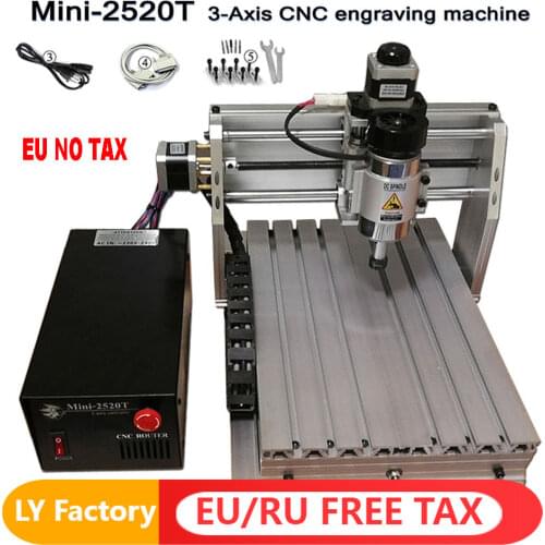 Mini CNC Router 3axis PCB Engraver LPT port 200W Spindle Trapezoidal Screw ER11 Collet Mach3 Control box