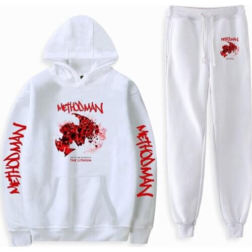 Method Man mens casual 4XL Fashion Fall suit Hoodies Sportswear Hooded Sweatshirt+Pant two pieceSet