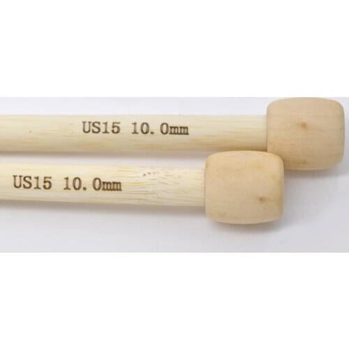 2pcs 34cm Bamboo Single Pointed Knitting Needle Sweater Yarn Hand Sewing Crochet Hook Set DIY Knit Needles Accessories Tools