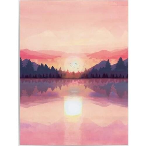 Home Decoration Print Pictures Mountain Lake Wall Art Modular Morning Sunshine Poster Canvas Painting For Living Room No Frame