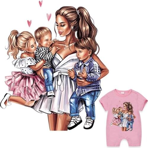 Great Yong Mom Patch Hot Tear Girl Boy T-Shirt Heat Transfer Iron On Fashion Diy Accessory Stickers Clothes Parches