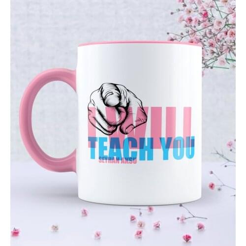 Personalized English Teacher Pink Mug Cup-2