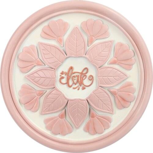 Resin Charms Flower Wall Home Decor Round Nordic Style Childrens Room Wall Hanging Artwork Decors Christmas Gifts