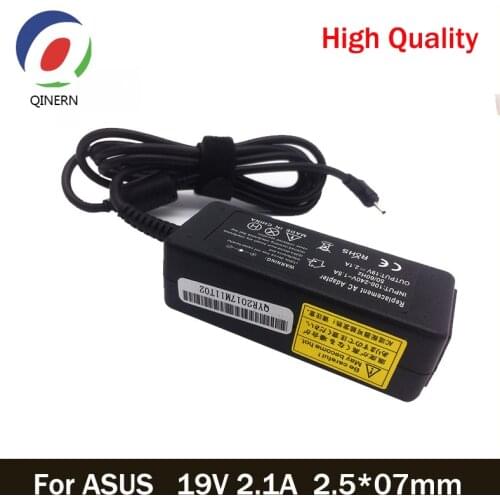 QINERN 19V 2.1A 40W 2.5*07mm AC Laptop Charger For ASUS Laptop Eee PC X101CH R051PX Car Power Supply Laptop Adapter For ASUS