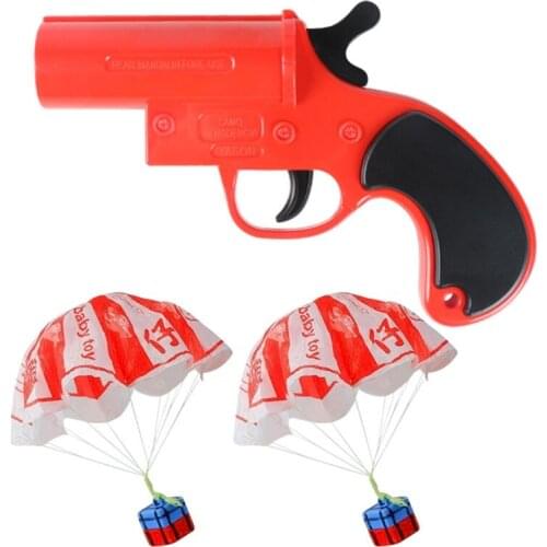 Realistic Signal Guns Throwing Parachute Family Games Preschool Education Toys Miniature Novelty Toy Launching Toy Set