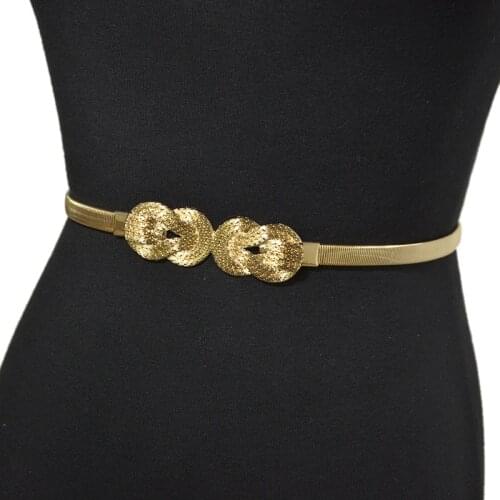 Luxury Designer New Womens Metal Waist Chain Fashion Wild Big Cloud Elastic Spring Chain Waist Chain