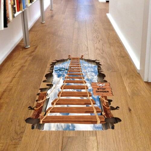 The sky bridge stair 3D self-adhesive stickers stickers three-dimensional ground living room sofa bedroom bedside decorative