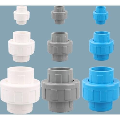 1pc 20/25/32/40/50mm PVC Union Connector Water Pipe Connector Garden Irrigation Aquarium Fish Tank Detachable Joint
