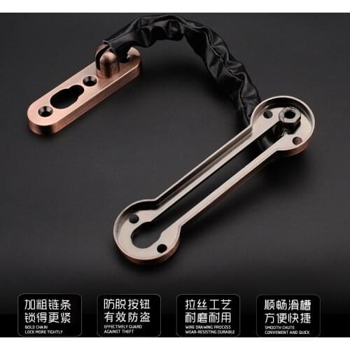 Stainless steel thickened thick anti-theft chain safety door chain anti lock chain lock anti-theft buckle Hotel Hotel Hotel anti
