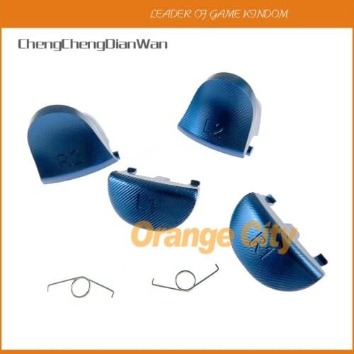 1set colorful Aluminum Alloy Metal L1 R1 L2 R2 Trigger Buttons with spring button for PS4 jds-040 jdm-040 For Playstation 4.0