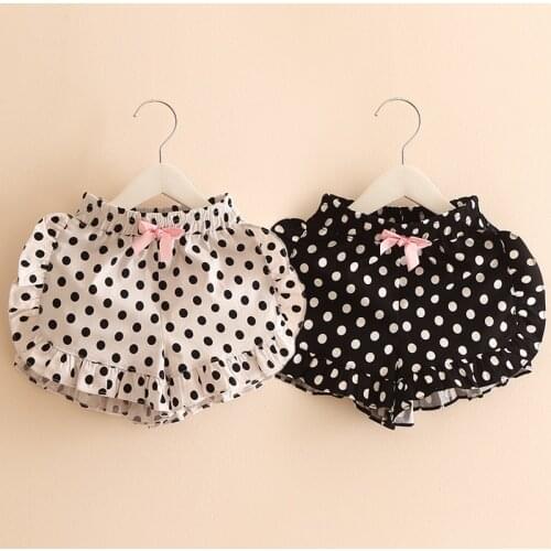 2021 Summer ChildrenS Clothing 2 3 4 5 6 7 8 9 10 Years Cute Sweet Princess Polka Dot Print Bow Shorts For Baby Kids Girls