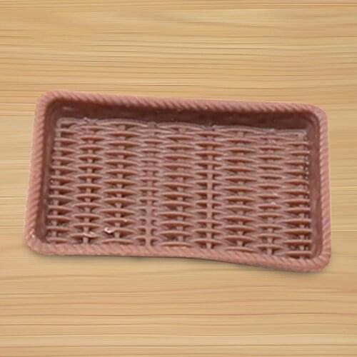 3Pcs Cute Dollhouse Decoration Accessories Miniature Basket Mini Serving Plate Mini Tableware Vivid Appearance