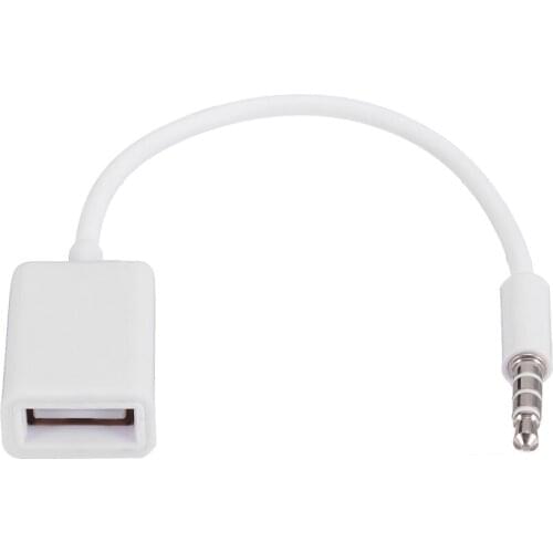 USB Aux Audio Cable Adapter 3.5mm Male Jack Plug to 2.0 Female Car Converter Cord OTG Cable Decode Function