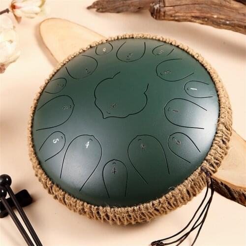 Drum Steel Tongue 12 Inch Tang Drum Ethereal 11 notes Tone D Percussion Hand pan Instrument Musical Instruments Carbon steel