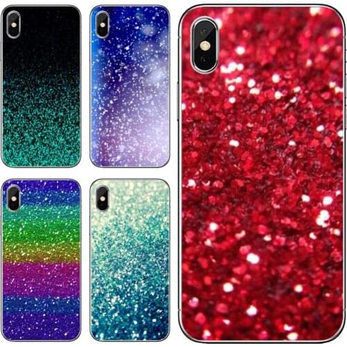 Red-and-Blue-Sparkle-Glitter Soft Skin Cover For Huawei Nova 2 2i 3 3i Y3 Y5 Y6 Y7 Y9 Prime 2015 2016 2017 2018 2019