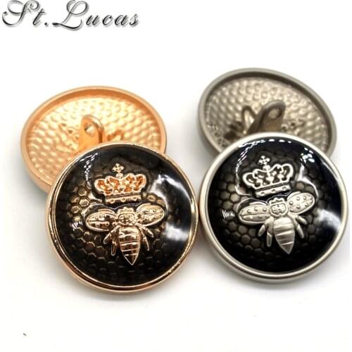 DIY Fashion decorative metal buttons British style bee shape sewing buttons for women shirt suit overcoat garment accessories