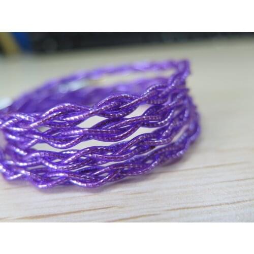 F73(4) 4-Strand Braided 6N OCC Copper Twisted Around Silver-Plated Foil Wire Upgrade Finished Earphone Cable 2.5mm to 0.78mm