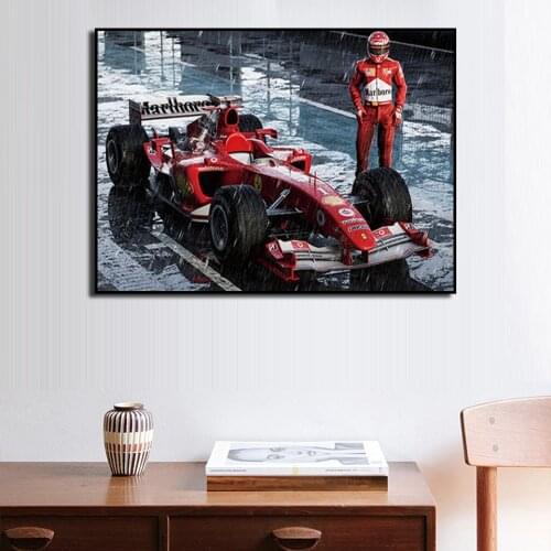 Ferraris F2004 Car F1 Racing Sport Canvas Painting Posters Prints Wall Art Cuadros For Living Room Bedroom Decor Unframed