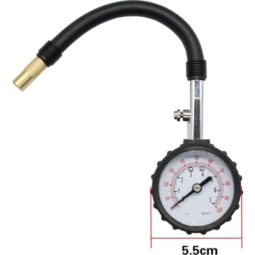 0-100 PSI Long Tube Tire Pressure Gauge Meter High-precision Tyre Air Pressure Tester for Motorcycle Car Truck Universal Tools