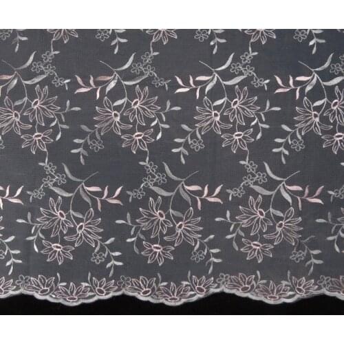 Exquisite Floral Embroidery Lace Fabric, wedding gown fabric, bridal dress lace fabric by yard