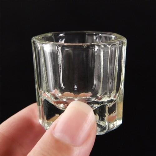 JETTING 1PC Acrylic Liquid Glass Acrylic Powder Dappen Dish Crystal Glass Cup For Acrylic Nail Art Clear White Transparent Kit