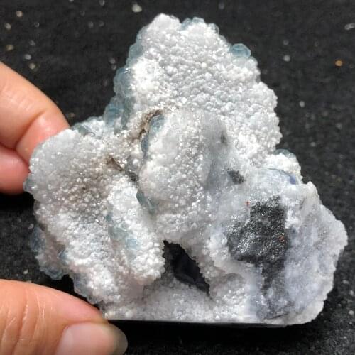 200g natural blue-green fluorite mineral ring vein healing teaching specimen stone decoration collection ornaments