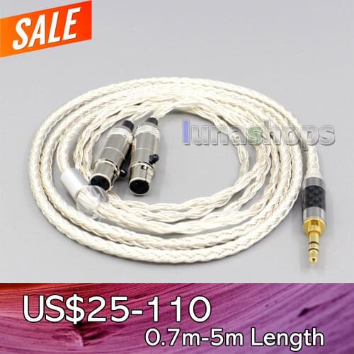 LN007053 16 Core OCC Silver Plated Headphone Earphone Cable For Audeze LCD-3 LCD-2 LCD-X LCD-XC LCD-4z LCD-MX4 LCD-GX lcd-24