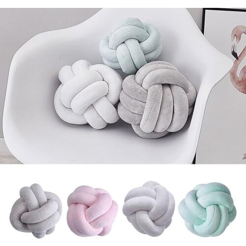 Soft Kid Ball Cushion Knot Ball Plush Throw Pillow Cute Toy Gift Home Bed Room Couch Sofa Decor
