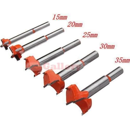Drill Bit Power Tool 5pcs Forstner Tip Hinge Boring Wood Hole Saw Set Alloy 15-35mm Drill Bit Set
