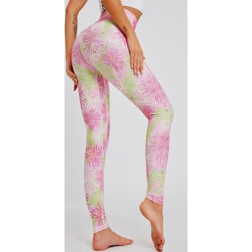 High-Rise Sexy Yoga Pants Women Body Building Sports Leggings Female Ankle-length Fitness Pants Fashion Print Hip Push Up