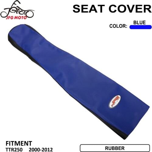 Motorcycle Blue Striped Rubber Gripper Non-slip Seat Cover For Yamaha TTR250 TTR 250 2000-2012 Enduro Off-road Bike Motorcross