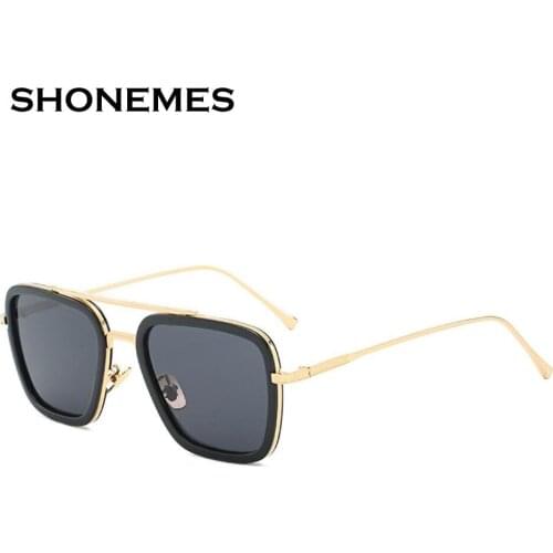Fashion Vintage Square Sunglasses Men Women Brand Design Rob Metal Frame Shades Unisex Toni Eyewear Retro Sun Glasses