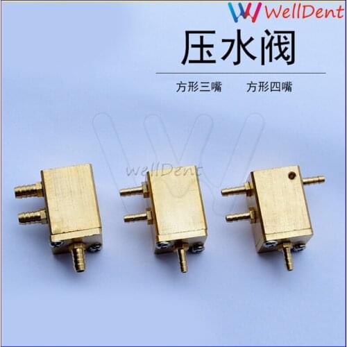 Dental chair single air control water valve square water control valve 4 connectors Dental materials equipment