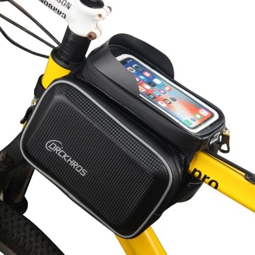 Bike Bag Frame Front Top Tube Cycling Bag Hard Shell Waterproof Phone Case Touch Screen Bag MTB Pack Bicycle Accessories