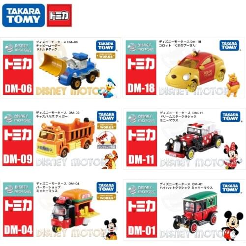 TAKARA TOMY TOMICA Disney Motors Works Minnie Mickey Mouse Winnie the Pooh Donald Duck Metal Alloy Vehicle Model Pixar Car Toy