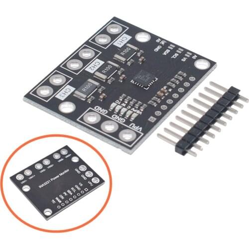 10PCS INA3221 Triple-Channel Module High-Side Measurement Shunt and Bus Voltage Monitor with I2C and SMBUS Compatible Interface