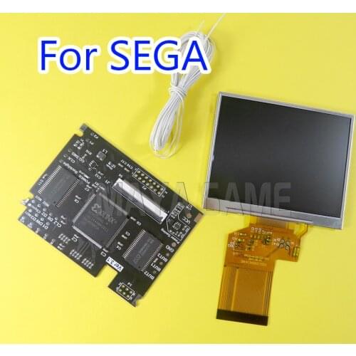 HighLit LCD Kits For SEGA Highlight Full Display VGA output Mod Adjustable Brightness Support V2 LCD Screen Game Gear GG
