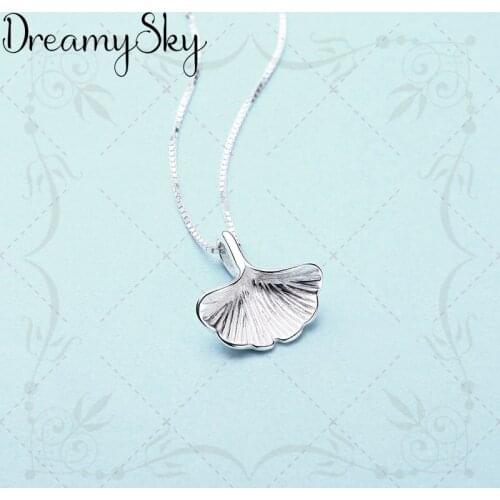 Bohemian Silver Color Necklaces For Women Ginkgo Biloba Leaf Necklaces Party Jewelry Girls Gift Collares Bijoux