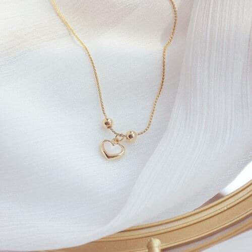 2021 New Fashion Brand Jewelry Elegant Shell Heart Pendant&necklaces for Women Delicate Charm Choker Necklaces