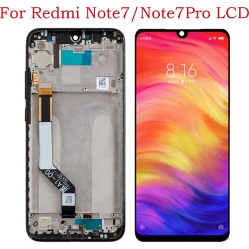 Suitable for Xiaomi Redmi Note 7 PRO LCD screen touch digitizer assembly Redmi Note 7 M1901F7G LCD screen with frame