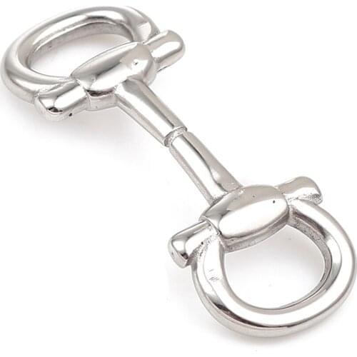 1 Piece 4.3cm x 1.6cm 316 Stainless Steel Casting Connectors Dull Silver Color For Jewelry Bracelet Accessories