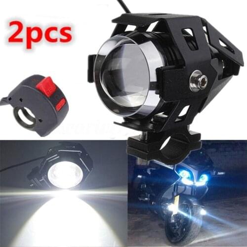 2019 2Pcs/Set U5/U7 LED Super Bright Motorcycle Headlight Spot Lamp Stroke Light