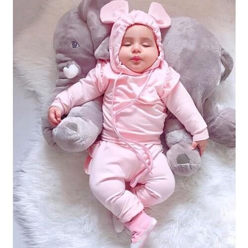 PUDCOCO 2PCS Toddler Kids Baby Girls Ruffle Tops Pants Pink Tracksuit Outfits Clothes Support wholesale