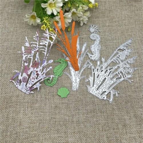 3pcs Dies Cut Ocean Metal Cutting Die Stencils for DIY Scrapbooking Album Decorative Embossing Handmade Paper Cards Gift